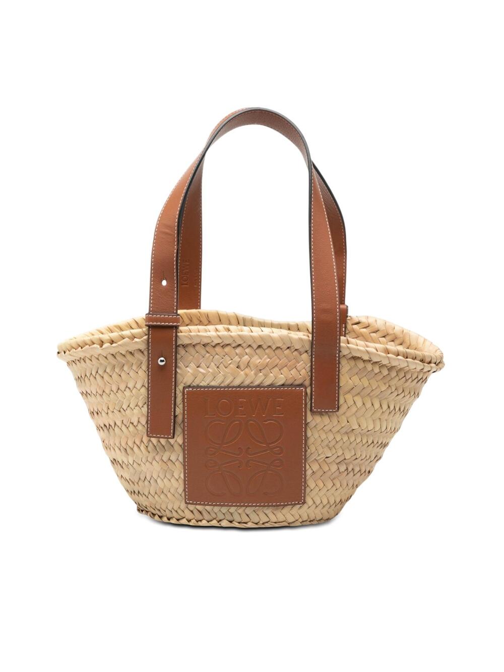 Loewe Small Raffia Anagram Basket Tote #294226L60B